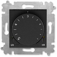 Терморегулятор механический с датчиком без рамки ABB EPJ Levit 0С +45С антрацит/дымчатый черный картинка